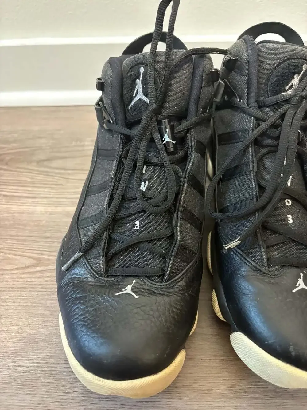 Jordan 6 Rings Black and Tan Sneakers